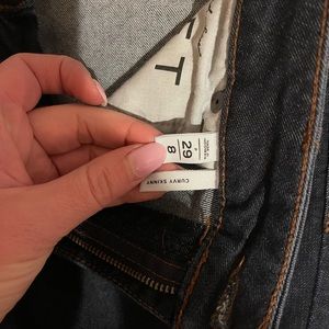 Loft curvy skinny Petite dark wash jeans